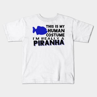 Piranha costume boys gift predator teeth Kids T-Shirt